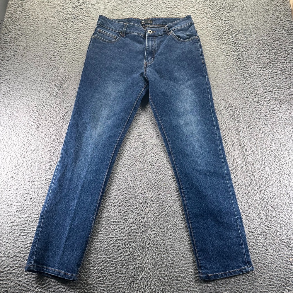 DAZN Jeans Mens 32x30 Blue Cotton Denim Straight Faded‎ Stretch Workwear Utility
